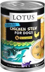 Lotus Wholesome Chicken & Asparagus Stew Grain-Free Canned Dog Food, 12.5-oz, case of 12