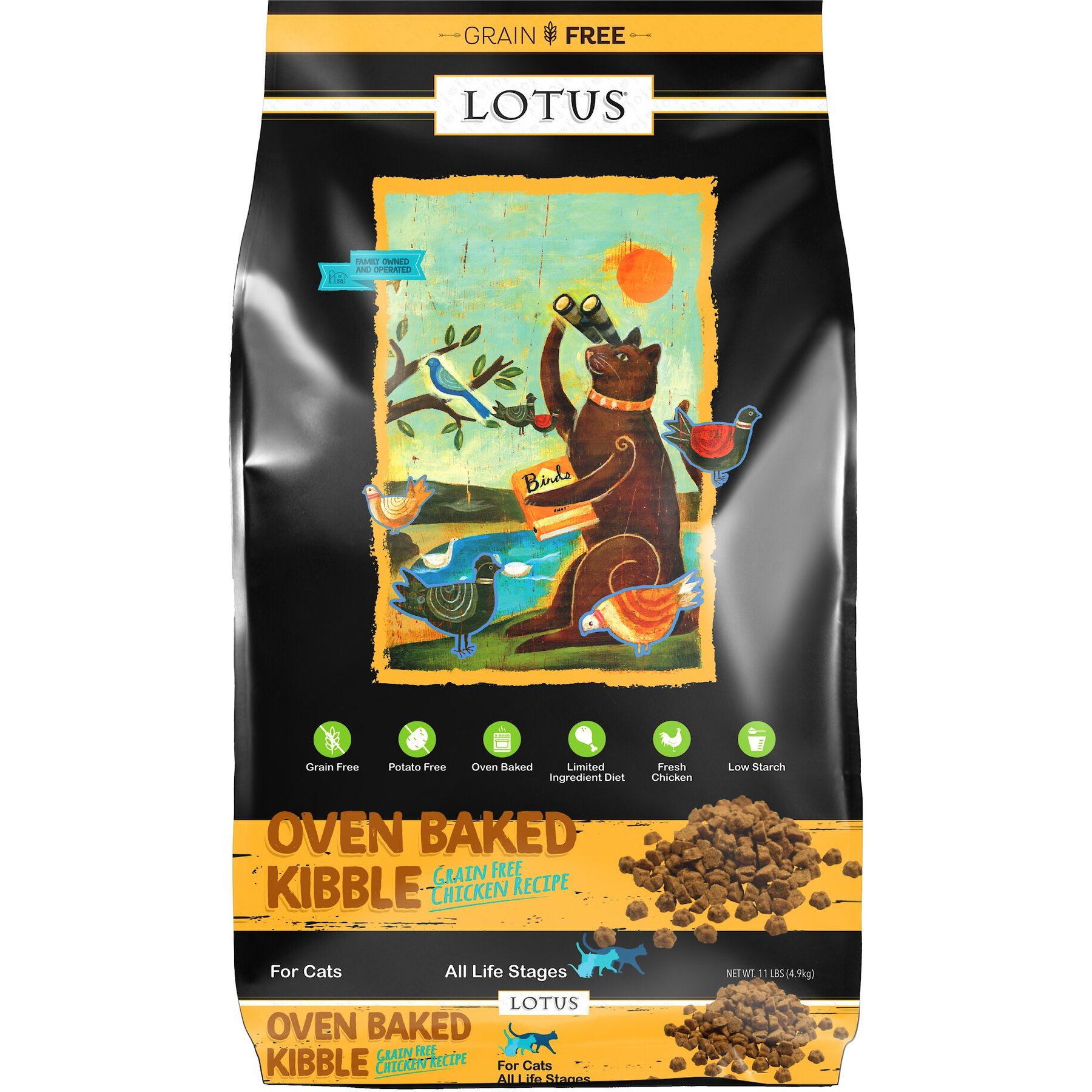 Lotus Wholesome Chicken Grain-Free Recipe Dry Cat Food, 11-lb bag