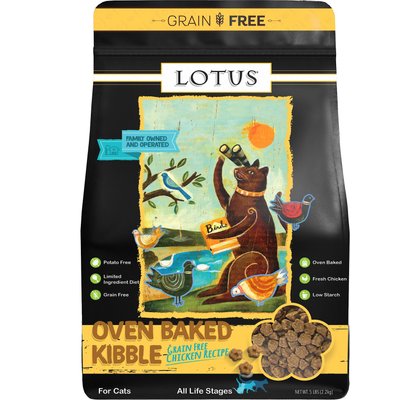Lotus Lotus Wholesome Chicken Grain-Free Recipe Dry Cat Food, 5-lb bag