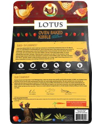 Show full view: Lotus Wholesome Chicken Grain-Free Recipe Dry Cat Food, 5-lb bag slide 3 of 6
