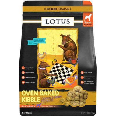 Lotus Lotus Wholesome Good Grains Senior Special Needs Recipe Dry Dog Food, 5-lb bag