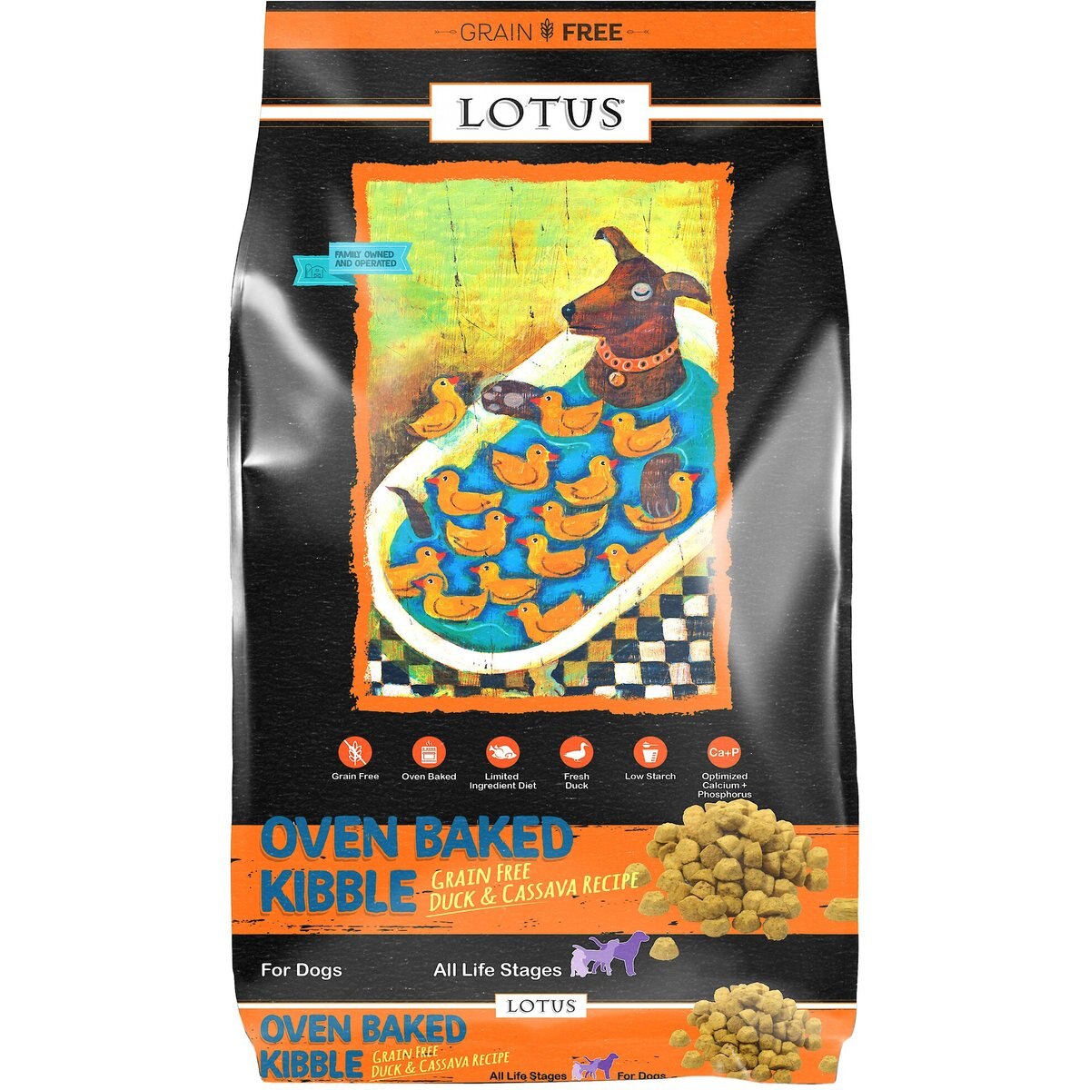 Lotus Wholesome Grain-Free Duck & Cassava Recipe Dry Dog Food, 10-lb bag