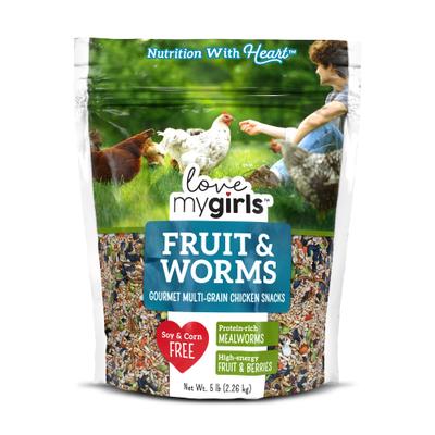 Show full view: Love My Girls Fruit & Worms Corn-Free Gourmet Chicken Treats, 5-lb bag slide 1 of 9