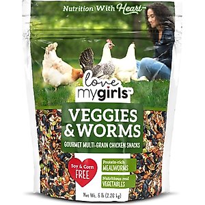 Love My Girls Veggies & Worms Corn-Free Gourmet Chicken Treats, 5-lb bag