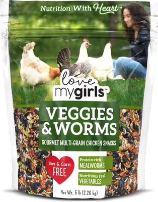 Show full view: Love My Girls Veggies & Worms Corn-Free Gourmet Chicken Treats, 5-lb bag slide 1 of 9