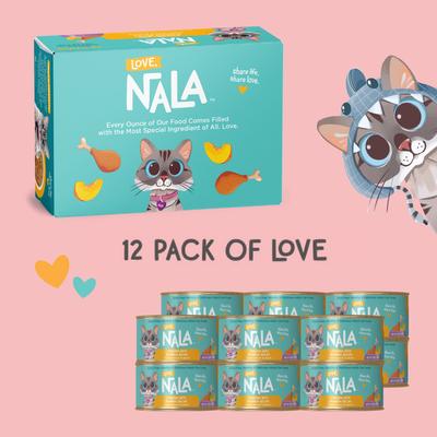 Show full view: Love, Nala Flaked Chicken with Pumpkin Recipe in Broth Adult Grain-Free Wet Cat Food, 2.8-oz can, case of 12 slide 5 of 11