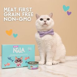 Love, Nala Flaked Salmon Recipe in Broth Adult Grain-Free Wet Cat Food, 2.8-oz can, case of 12 slide 2 of 8