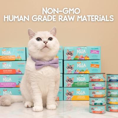 Show full view: Love, Nala Flaked Salmon Recipe in Broth Adult Grain-Free Wet Cat Food, 2.8-oz can, case of 12 slide 7 of 11