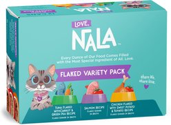 Love, Nala Flaked Variety Pack Adult Grain-Free Wet Cat Food, 2.8-oz can, case of 12