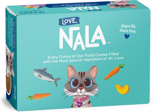 Show full view: Love, Nala Mackerel Pate with Carrot & Pumpkin Recipe in Broth Adult Grain-Free Wet Cat Food, 2.8-oz can, case of 12 slide 3 of 9