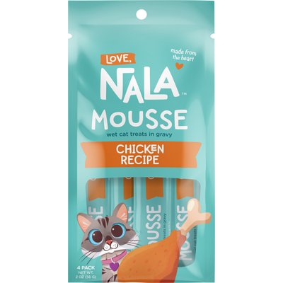 Love, Nala Love, Nala Mousse Chicken Recipe Grain-Free Lickable Cat Treats, 0.5-oz tube, case of 4