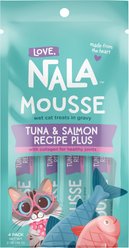 Love, Nala Mousse Plus Tuna & Salmon Recipe Grain-Free Lickable Cat Treats, 0.5-oz tube, case of 4 slide 1 of 9