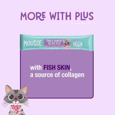 Show full view: Love, Nala Mousse Plus Tuna & Salmon Recipe Grain-Free Lickable Cat Treats, 0.5-oz tube, case of 4 slide 3 of 11