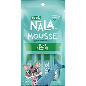 Love, Nala Mousse Tuna Recipe Grain-Free Lickable Cat Treats, 0.5-oz tube, case of 4