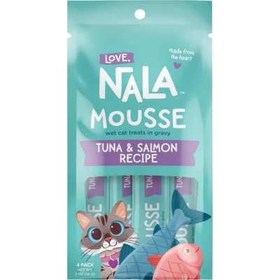 Love, Nala Love, Nala Mousse Tuna & Salmon Recipe Grain-Free Lickable Cat Treats, 0.5-oz tube, case of 4