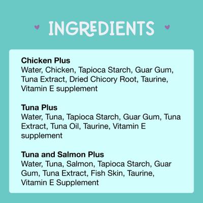 Show full view: Love, Nala Mousse Variety Pack Plus Grain-Free Lickable Cat Treats, 0.5-oz tube, case of 24 slide 5 of 12