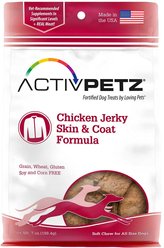 Loving Pets Activpetz Chicken Jerky Skin & Coat Dog Treat, 8-oz bag