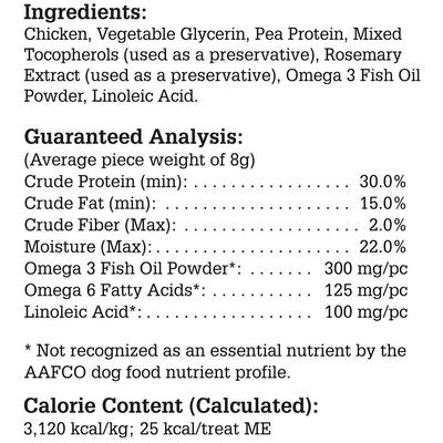 Show full view: Loving Pets Activpetz Chicken Jerky Skin & Coat Dog Treat, 8-oz bag slide 3 of 4