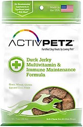 Loving Pets Activpetz Duck Jerky Multivitamin & Immune Booster Dog Treat, 8-oz bag