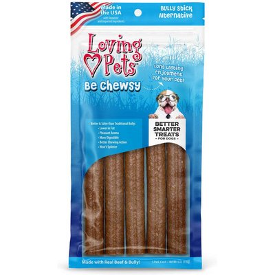 Loving Pets Loving Pets Be Chewsy 6-in Dog Bully Stick Treat, 6-oz bag, 5 count