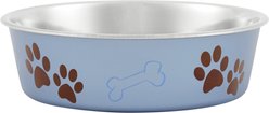 Loving Pets Bella Non-Skid Stainless Steel Dog & Cat Bowl, Blueberry, 3.25-cup
