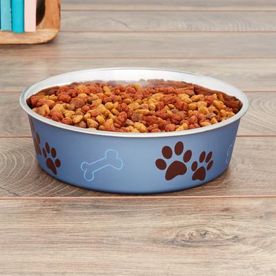 Show full view: Loving Pets Bella Non-Skid Stainless Steel Dog & Cat Bowl, Blueberry, 6.5-cup slide 3 of 5