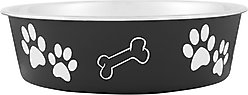 Loving Pets Bella Non-Skid Stainless Steel Dog & Cat Bowl, Espresso, 3.25-cup