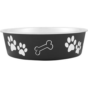 Loving Pets Bella Non-Skid Stainless Steel Dog & Cat Bowl, Espresso, 3.25-cup