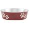 Show in main carousel: Loving Pets Bella Non-Skid Stainless Steel Dog & Cat Bowl, Merlot, 3.25-cup slide 1 of 4