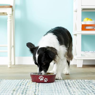 Show full view: Loving Pets Bella Non-Skid Stainless Steel Dog & Cat Bowl, Merlot, 3.25-cup slide 2 of 4