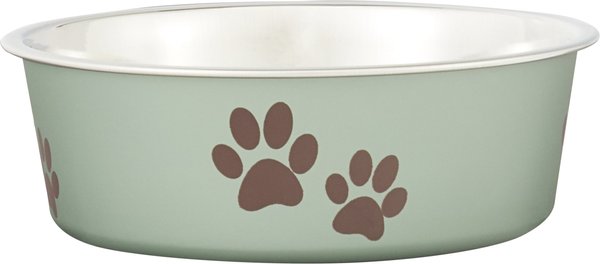 Show full view: Loving Pets Bella Non-Skid Stainless Steel Dog & Cat Bowl, Metallic Artichoke, 1.75-cup slide 1 of 5