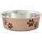 Show in main carousel: Loving Pets Bella Non-Skid Stainless Steel Dog & Cat Bowl, Metallic Champagne, 1.75-cup slide 1 of 4