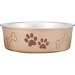 Show in main carousel: Loving Pets Bella Non-Skid Stainless Steel Dog & Cat Bowl, Metallic Champagne, 7.75-cup slide 1 of 5