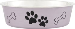 Loving Pets Bella Non-Skid Stainless Steel Dog & Cat Bowl, Metallic Grape, 3.5-cup