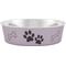 Show in main carousel: Loving Pets Bella Non-Skid Stainless Steel Dog & Cat Bowl, Metallic Grape, 6.5-cup slide 1 of 5