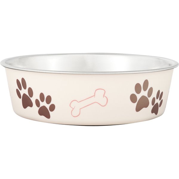 Loving Pets Bella Bowls Pet Bowl, Skeleton Pink