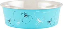 Loving Pets Bella Non-Skid Stainless Steel Dog & Cat Bowl, Turquoise, 1.75-cup