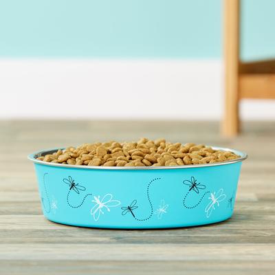 Show full view: Loving Pets Bella Non-Skid Stainless Steel Dog & Cat Bowl, Turquoise, 6.5-cup slide 4 of 6