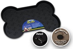 Loving Pets Bella Spill-Proof Dog Placemat, Black, Small