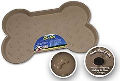 Loving Pets Bella Spill-Proof Dog Placemat, Tan, Small