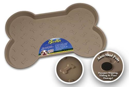 Show full view: Loving Pets Bella Spill-Proof Dog Placemat, Tan, Small slide 1 of 2