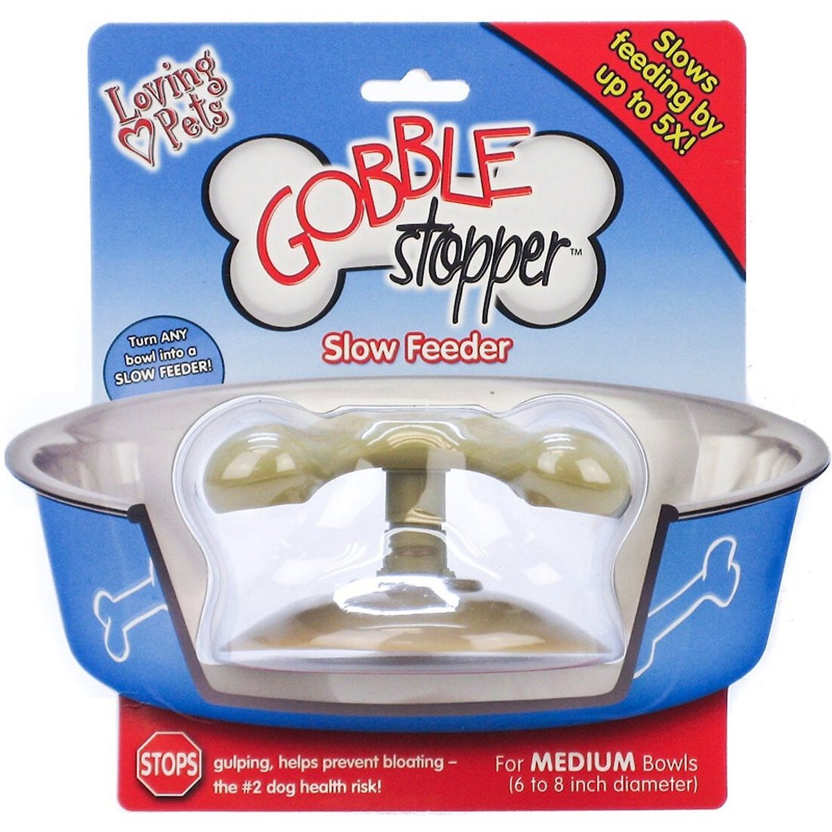 Loving Pets Gobble Stopper Slow Feeder, 6-8 in