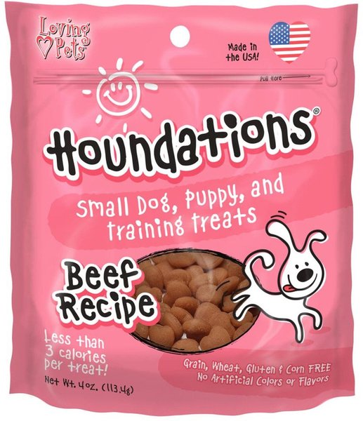 Loving Pets Houndations Beef Dog Soft & Chewy Treat, 4-oz bag