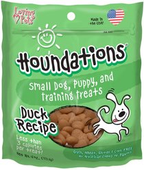Loving Pets Houndations Duck Dog Soft & Chewy Treat, 4-oz bag