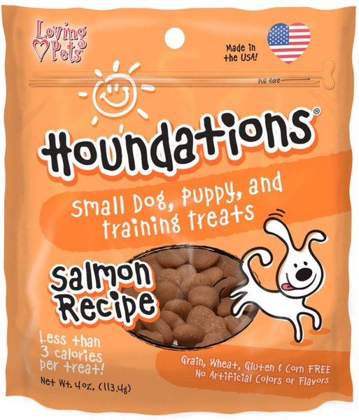 Loving Pets Houndations Salmon Recipe Soft Chew Bites Training Dog Treats, 4-oz bag