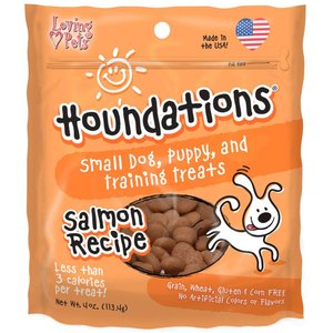 Loving Pets Houndations Salmon Recipe Soft Chew Bites Training Dog Treats, 4-oz bag