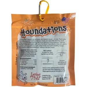 Loving Pets Houndations Salmon Recipe Soft Chew Bites Training Dog Treats, 4-oz bag
