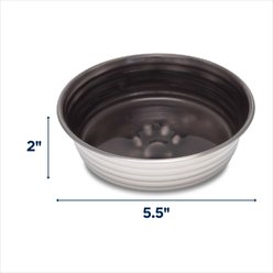 Loving Pets Le Bol Dog Bowl, Charcoal, Small slide 2 of 2