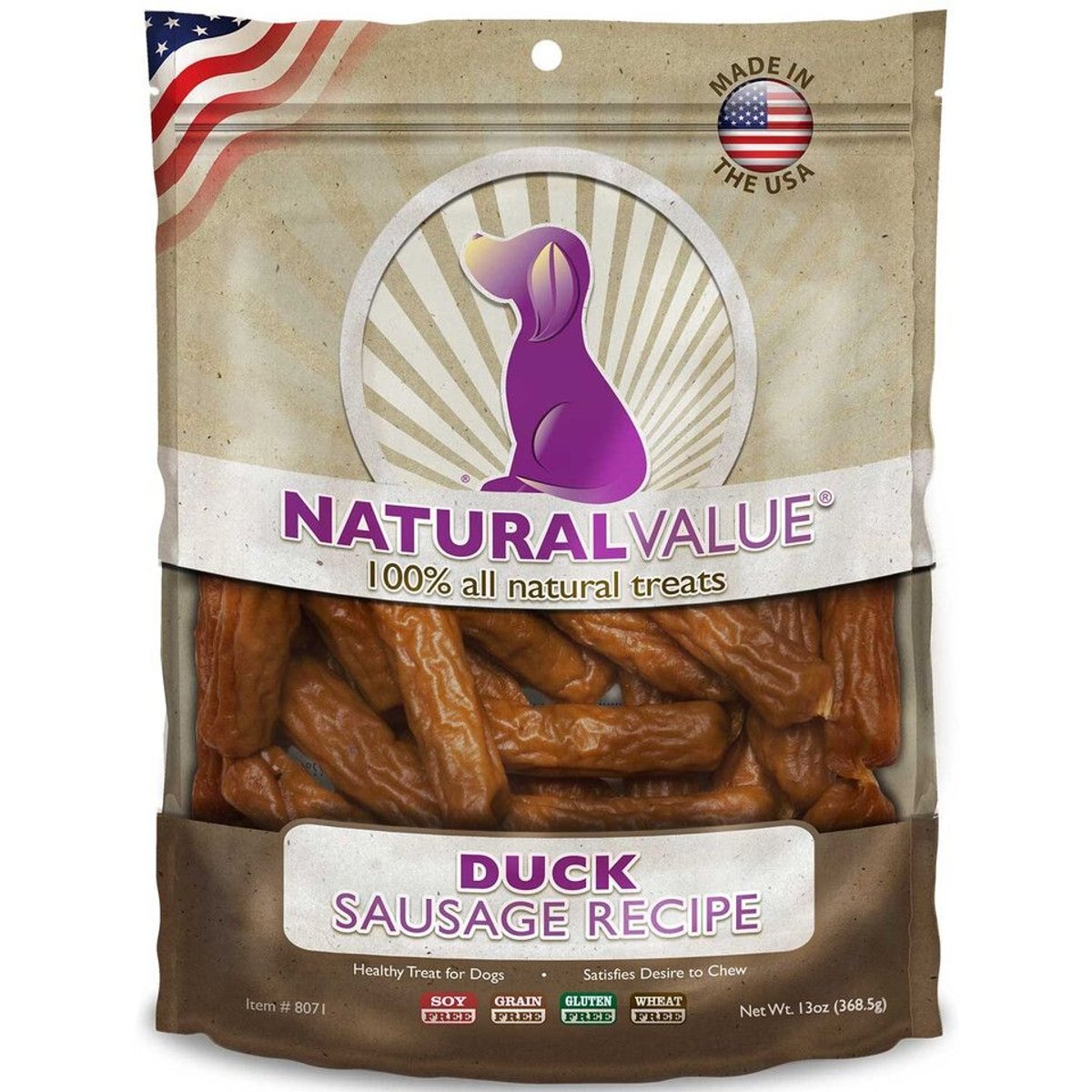Loving Pets Natural Value Duck Dog Jerky Treat, 13-oz bag