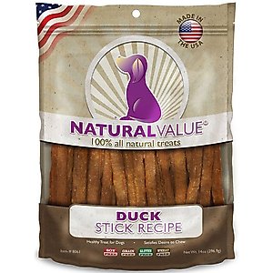 Loving Pets Natural Value Duck Dog Jerky Treat, 14-oz bag